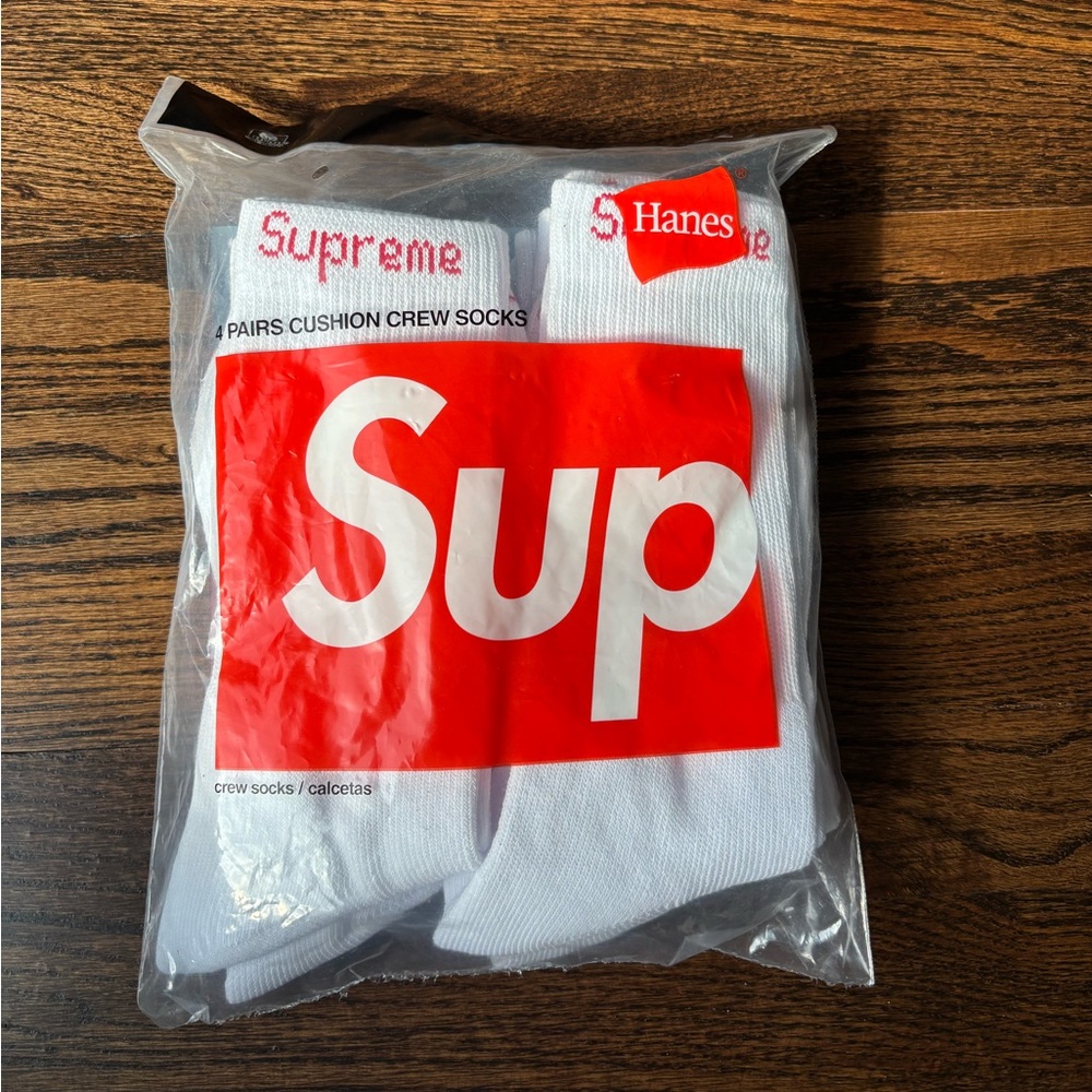 Hanes White Crew Socks - Supreme Edition | 6-12
